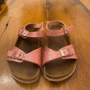 Birkenstock Glittery Pink Kids Sandals